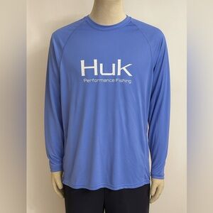 Huk Performance Fishing Shirt in Light Blue